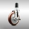 Service Caster 5 Inch 316SS Maroon Polyurethane Swivel 1-1/2 Inch Expanding Stem Caster Brake SCC-SS316EX20S514-PPUB-MRN-TLB-112 - alternate 1